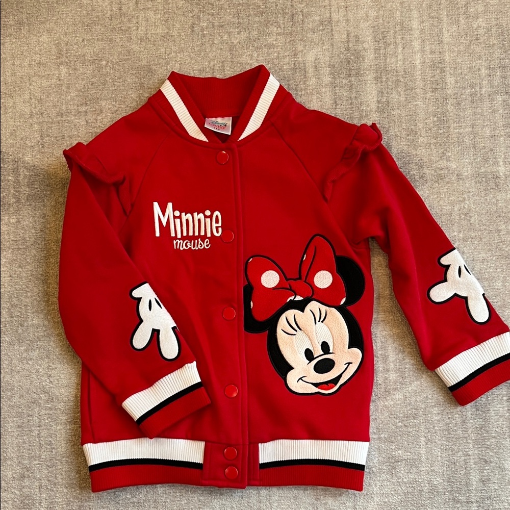 Disney Red Minnie Mouse Jacket with White Accents - Picture 1 of 4